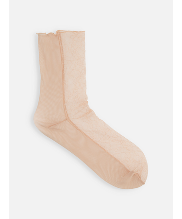 縫製フロントレースショートソックス