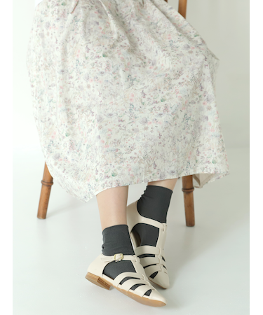 【定番】1×1リブショートソックス