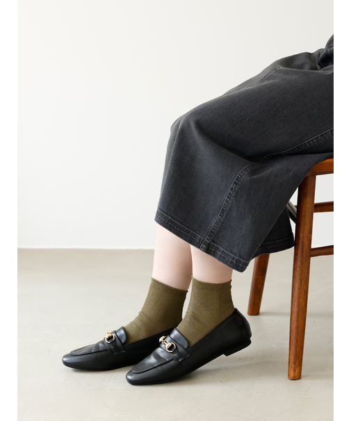 【定番】1×1リブショートソックス