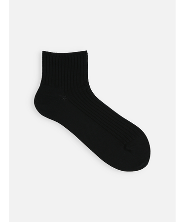 シルケット2×2リブショートソックス