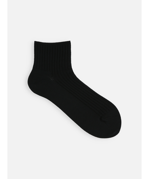 シルケット2×2リブショートソックス