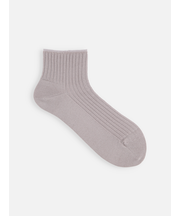 シルケット2×2リブショートソックス