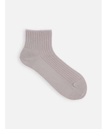 シルケット2×2リブショートソックス