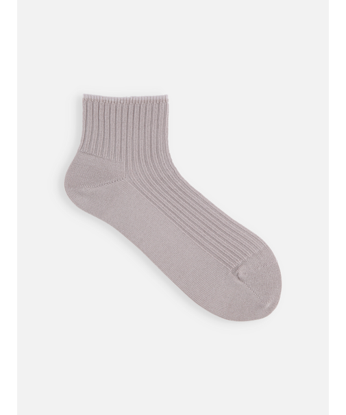 シルケット2×2リブショートソックス