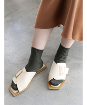 シルケット2×2リブショートソックス