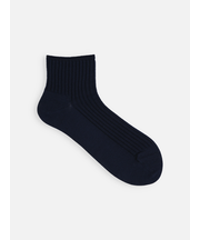 シルケット2×2リブショートソックス