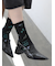 綿麻メッシュパッチワーク柄ショートソックス