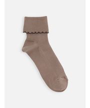 ジュニアサイズ 折り返し配色フリルソックス 22～24cm