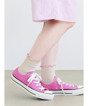 配色メロウリブショートソックス