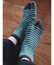【Tabio MEN】足袋ボーダースニーカー丈ソックス