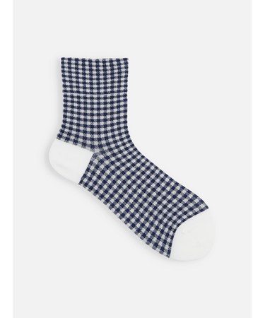 ギンガムチェックショートソックス