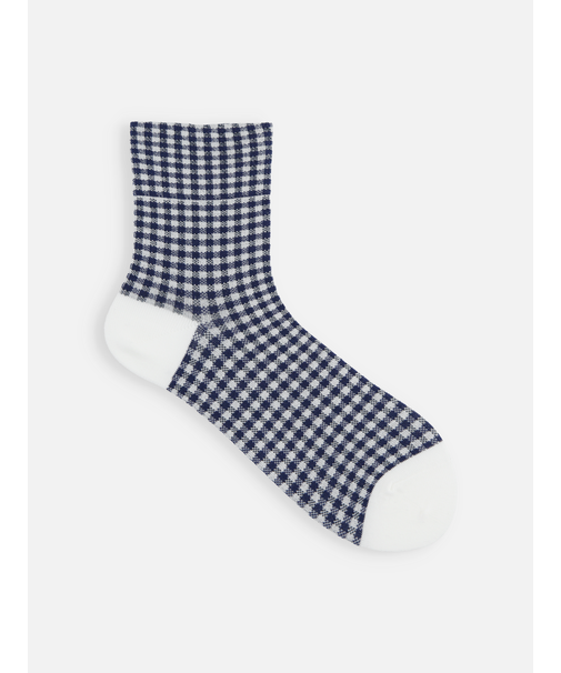 ギンガムチェックショートソックス