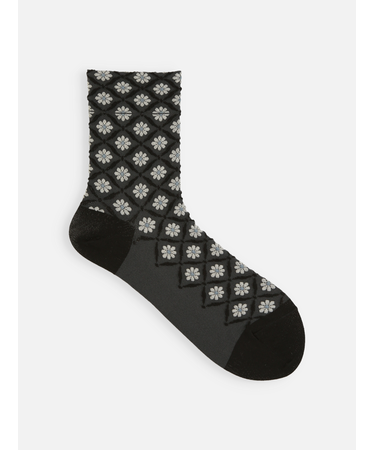 フロートフラワーダイヤショートソックス