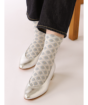 フロートフラワーダイヤショートソックス