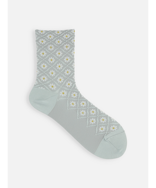 フロートフラワーダイヤショートソックス