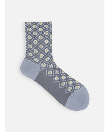 フロートフラワーダイヤショートソックス