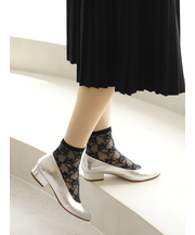 チュールフローラルレースショートソックス