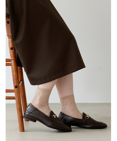 チュールフローラルレースショートソックス