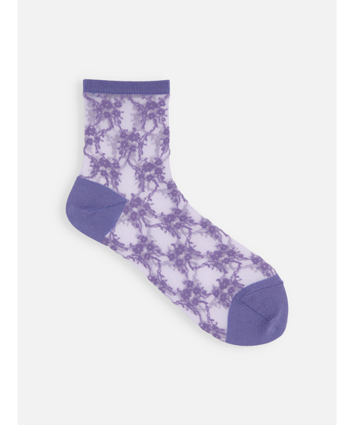 チュールフローラルレースショートソックス