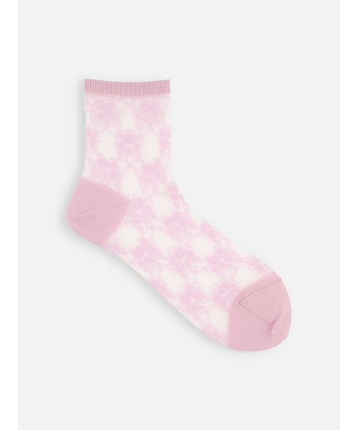 チュールフローラルレースショートソックス