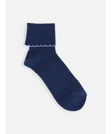 キッズ 折り返し配色フリルソックス19～21cm