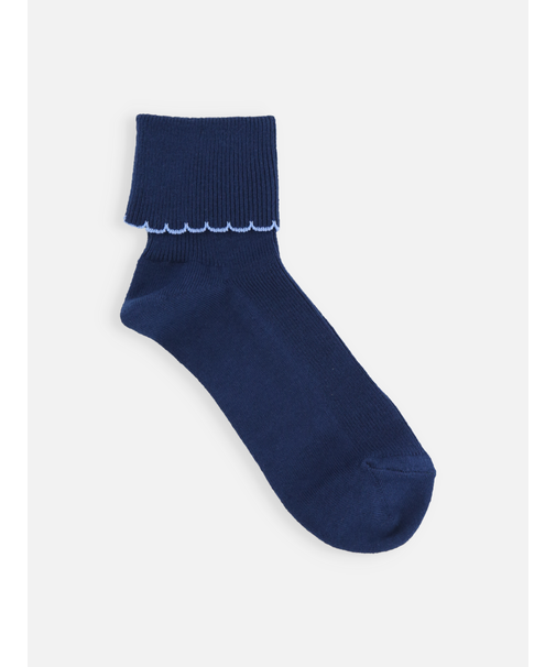 キッズ 折り返し配色フリルソックス19～21cm