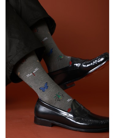 【Tabio MEN】昆虫柄レギュラー丈ソックス