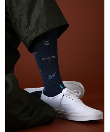 【Tabio MEN】昆虫柄レギュラー丈ソックス