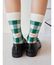 ピクニックロゴギンガムソックス