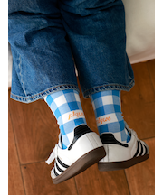 ピクニックロゴギンガムソックス