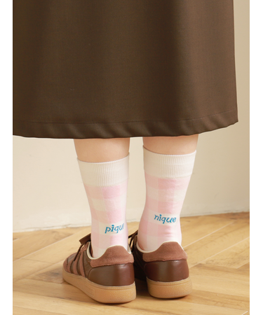 ピクニックロゴギンガムソックス