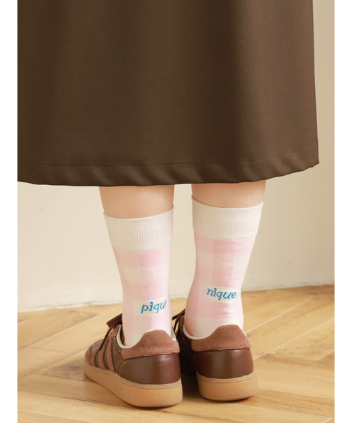 ピクニックロゴギンガムソックス