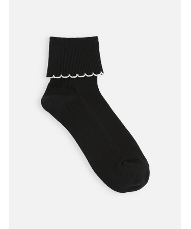 キッズ 折り返し配色フリルソックス16～18cm