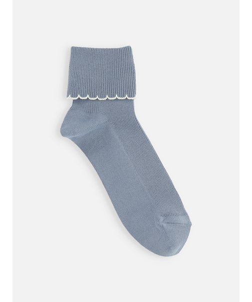 キッズ 折り返し配色フリルソックス16～18cm