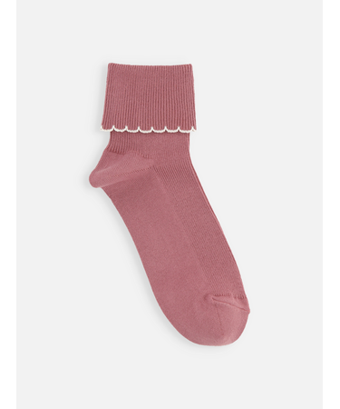 キッズ 折り返し配色フリルソックス16～18cm