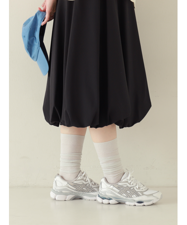 なめらかラメリブハイソックス