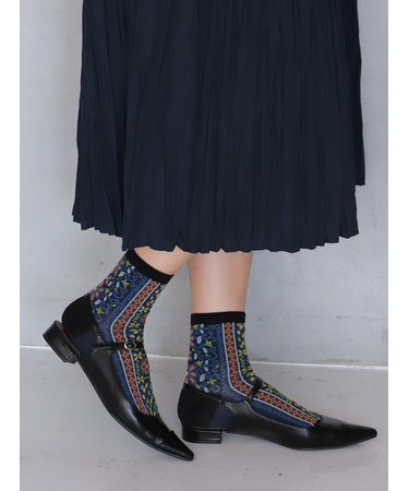 フロートシチリアパターン風ショートソックス