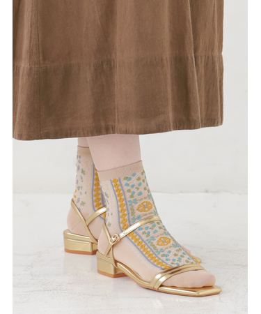 フロートシチリアパターン風ショートソックス