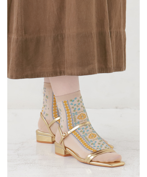 フロートシチリアパターン風ショートソックス