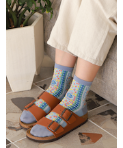 フロートシチリアパターン風ショートソックス