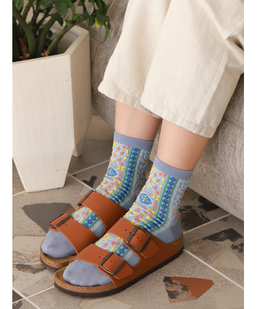 フロートシチリアパターン風ショートソックス