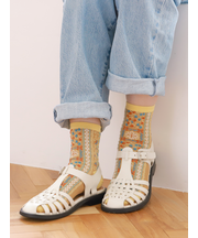 フロートシチリアパターン風ショートソックス