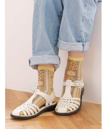 フロートシチリアパターン風ショートソックス