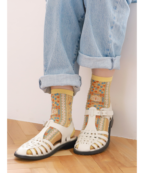 フロートシチリアパターン風ショートソックス