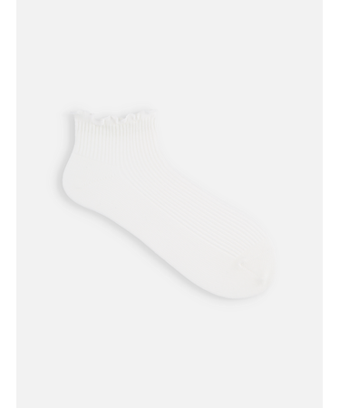 メロウ1×1リブショートソックス