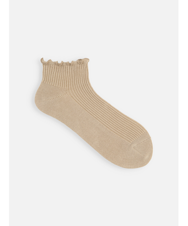 メロウ1×1リブショートソックス