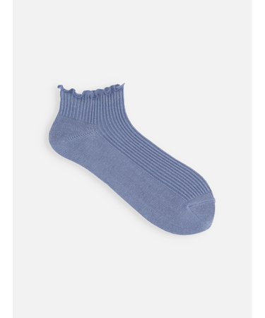 メロウ1×1リブショートソックス