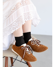 なめらかラメリブショートソックス