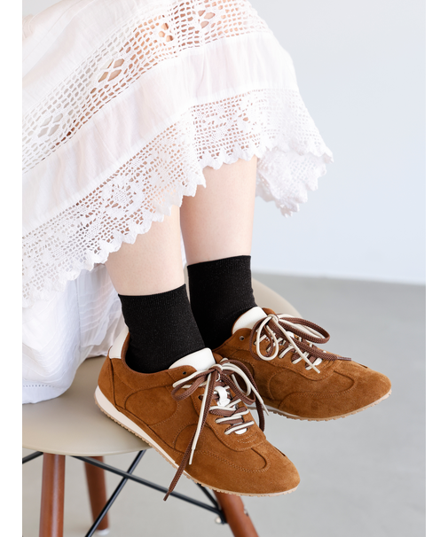 なめらかラメリブショートソックス