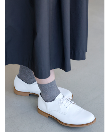 なめらかラメリブショートソックス